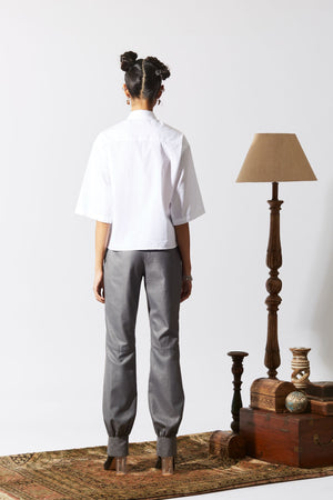 Cuffed Leg Pants Grey