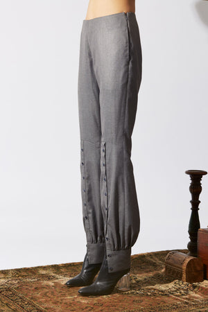 Cuffed Leg Pants Grey