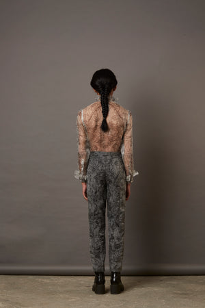 MULTI FACE SHEER SILK SHIRT