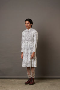 MULTI FACE SILK OVERLAY SHIRT DRESS