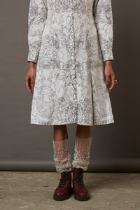 MULTI FACE SILK OVERLAY SHIRT DRESS