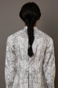 MULTI FACE SILK OVERLAY SHIRT DRESS