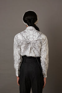 MULTI FACE SILK OVERLAY SHIRT