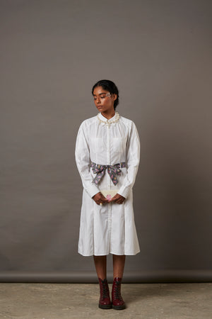 TWO POCKET SHIRT DRESS WITH BANARASI BROCADE BELT