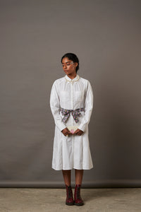 TWO POCKET SHIRT DRESS WITH BANARASI BROCADE BELT