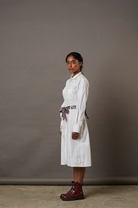 TWO POCKET SHIRT DRESS WITH BANARASI BROCADE BELT