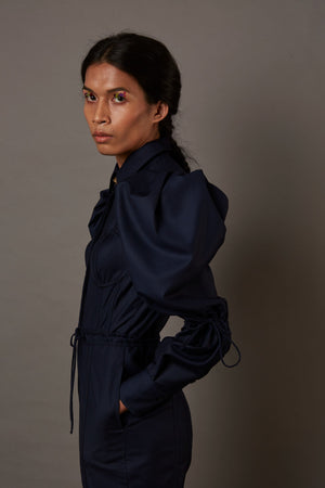 QUOD SUITING JUMP SUIT IN NAVY