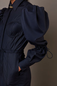 EVELYN FT. QUOD SUITING JUMP SUIT IN NAVY