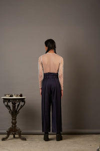 QUOD FOUNTAIN PANTS WITH BELT IN NAVY