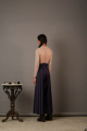QUOD FOUNTAIN PANTS WITH BELT IN NAVY