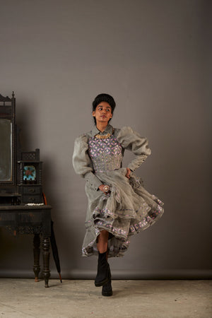 SILK AND HANDWOVEN BANARASI BROCADE DRESS