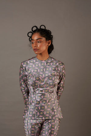 QUOD HANDWOVEN BANARASI BROCADE CORSET TOP
