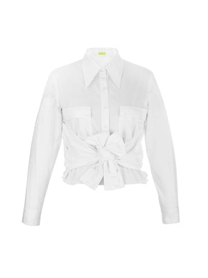 FOUR SLEEVE CROP SHIRT - QUOD