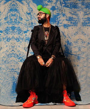 PARAM SAHIB SINGH FT. WITCH LINER SKIRT IN BLACK