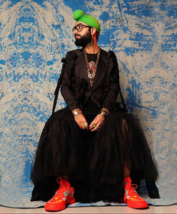 PARAM SAHIB SINGH FT. WITCH LINER SKIRT IN BLACK