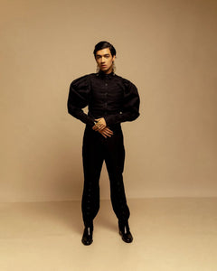 AMAN PAL FT. Cuffed Leg Pants Black