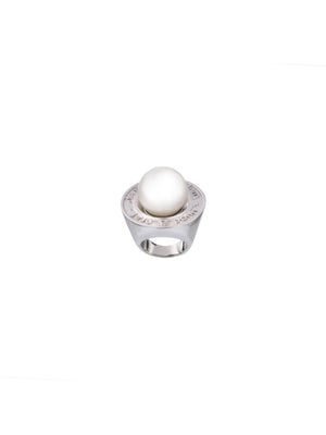 QED PEARL RING SILVER