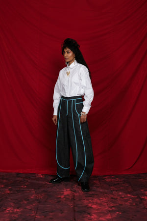 LET’S PUT HER IN THE VASE PANTS IN INDIGO