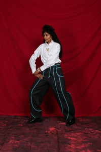 LET’S PUT HER IN THE VASE PANTS IN INDIGO