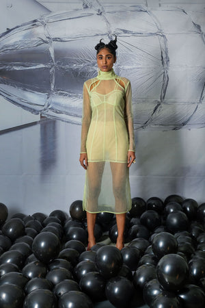BODY BODY BODY DRESS IN LIME