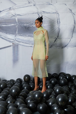 BODY BODY BODY DRESS IN LIME