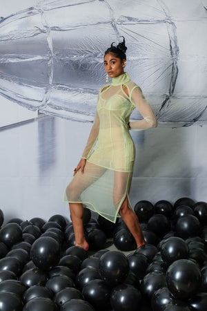 BODY BODY BODY DRESS IN LIME