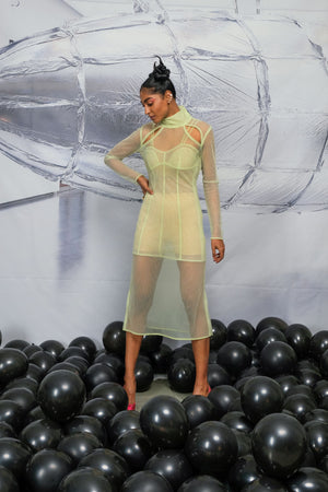 BODY BODY BODY DRESS IN LIME
