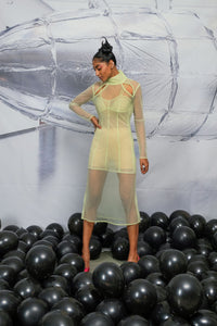 BODY BODY BODY DRESS IN LIME