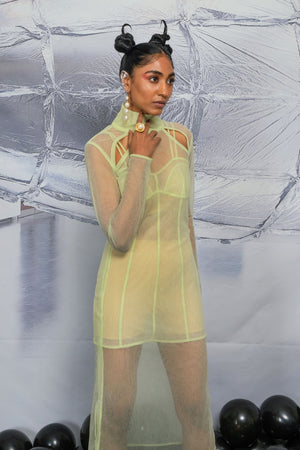 BODY BODY BODY DRESS IN LIME