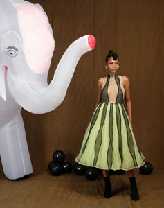 SIREN DRESS WITH DETACHABLE UNDERSKIRT