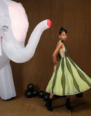 SIREN DRESS WITH DETACHABLE UNDERSKIRT