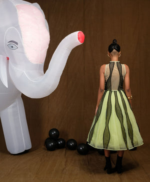 SIREN DRESS WITH DETACHABLE UNDERSKIRT