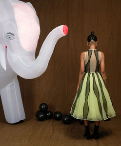 SIREN DRESS WITH DETACHABLE UNDERSKIRT