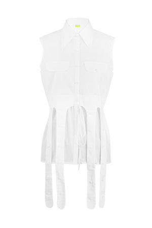 QUOD Rodeo Sleeveless Shirt White
