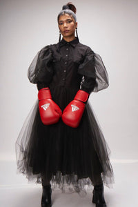 NIKHAT FT. WOLF WING TULLE DRESS