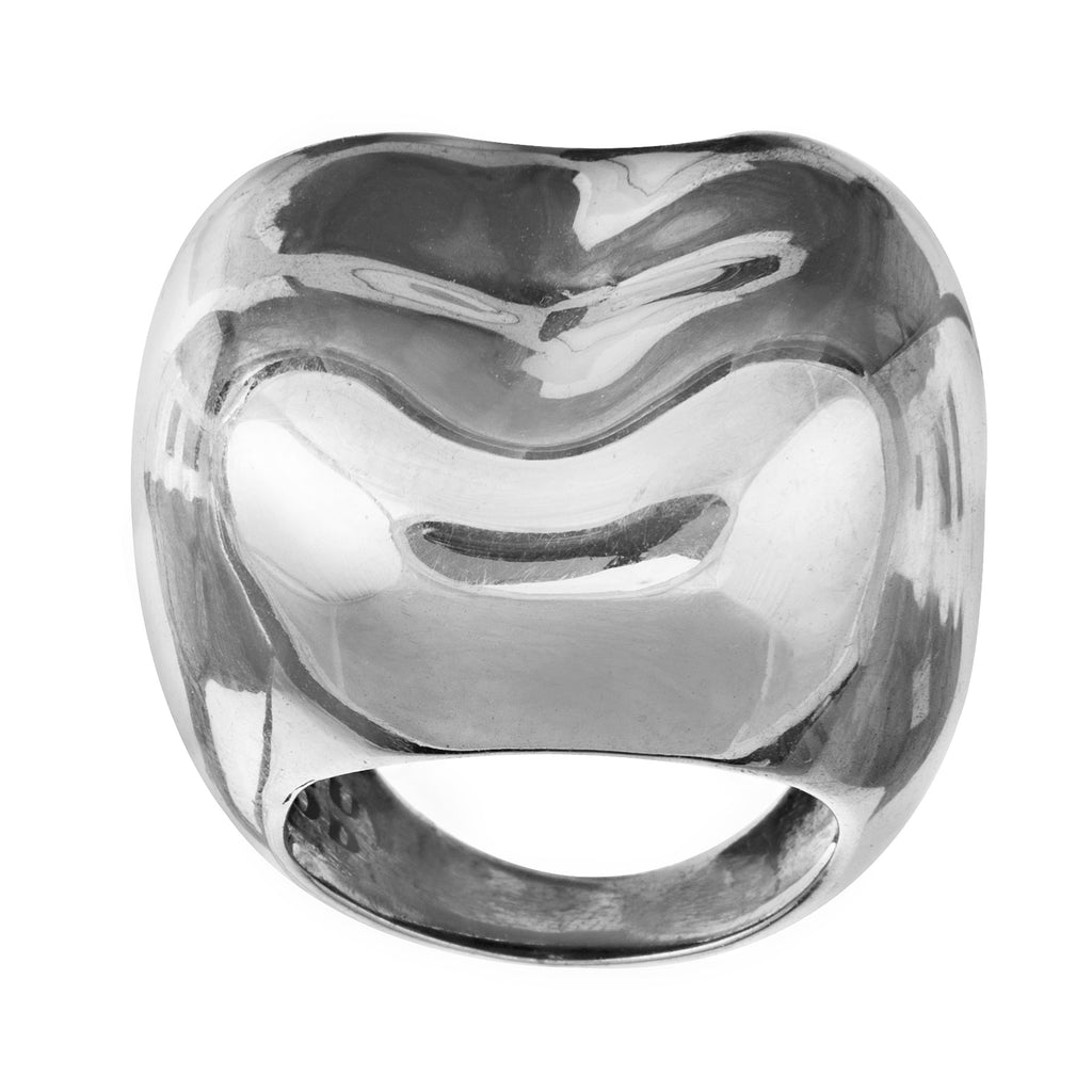QUOD Silver Plated Molar Ring