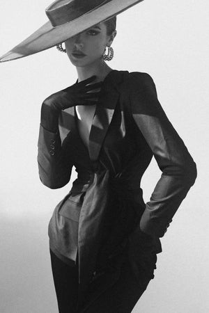 CARMELLA ROSE FT. FOUR SLEEVE JACKET BLACK