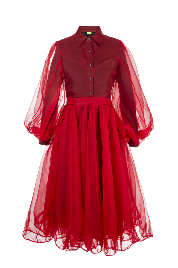 PARACHUTE DRESS RED